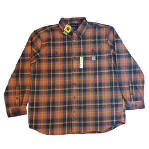 Carhartt Loose Fit Heavyweight Flannel Longsleeve Plaid Shirt szXL NEW WITH TAGS